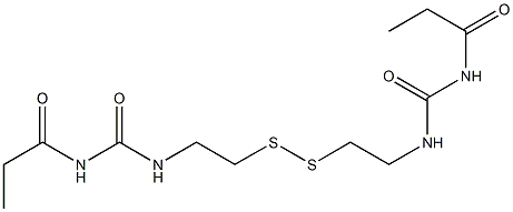 1,1'-[Dithiobis(2,1-ethanediyl)]bis(3-propanoylurea) 结构式