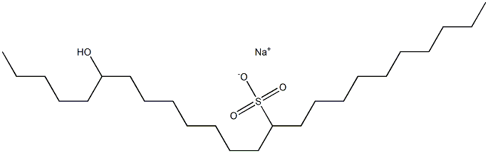 19-Hydroxytetracosane-11-sulfonic acid sodium salt 结构式