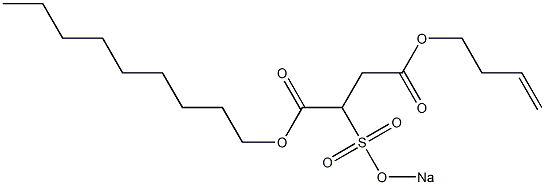 2-(Sodiosulfo)succinic acid 1-nonyl 4-(3-butenyl) ester 结构式