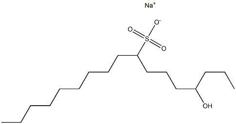 4-Hydroxyheptadecane-8-sulfonic acid sodium salt 结构式