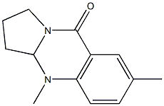 1,2,3,3a-Tetrahydro-4-methyl-7-methylpyrrolo[2,1-b]quinazolin-9(4H)-one 结构式