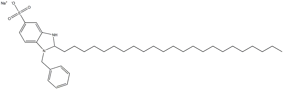 1-Benzyl-2,3-dihydro-2-tricosyl-1H-benzimidazole-5-sulfonic acid sodium salt 结构式