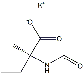 [S,(+)]-2-(Formylamino)-2-methylbutyric acid potassium salt 结构式