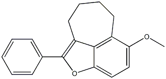 2-Phenyl-7-methoxy-3,4,5,6-tetrahydrocyclohepta[cd]benzofuran 结构式