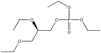 (-)-Phosphoric acid diethyl(R)-2,3-diethoxypropyl ester 结构式