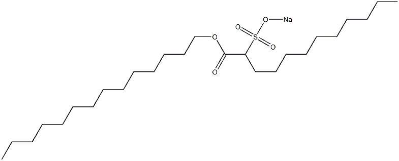 2-(Sodiosulfo)dodecanoic acid tetradecyl ester 结构式