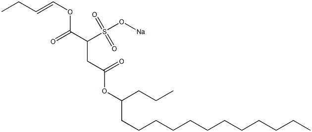 2-(Sodiosulfo)succinic acid 4-hexadecyl 1-(1-butenyl) ester 结构式