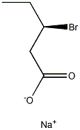 [R,(-)]-3-Bromovaleric acid sodium salt 结构式