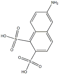 6-Amino-1,2-naphthalenedisulfonic acid 结构式