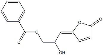 (4E)-7-Benzoyloxy 4,6-dihydroxyhepta-2,4-dienoic acid 1,4-lactone 结构式