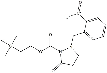 2-(2-Nitrobenzyl)-5-oxopyrazolidine-1-carboxylic acid 2-(trimethylsilyl)ethyl ester 结构式