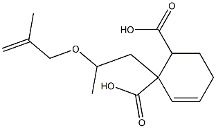 5-Cyclohexene-1,2-dicarboxylic acid hydrogen 1-[2-(methallyloxy)propyl] ester 结构式