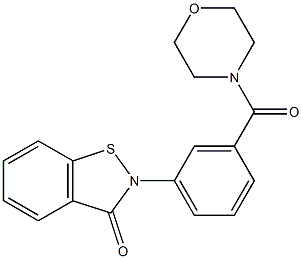 2-[3-(Morpholinocarbonyl)phenyl]-1,2-benzisothiazol-3(2H)-one 结构式