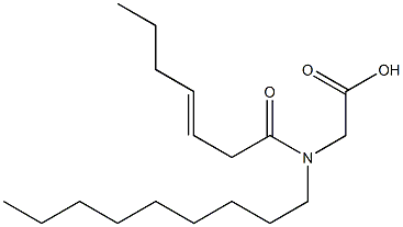 N-(3-Heptenoyl)-N-nonylglycine 结构式