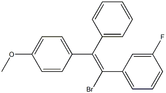 (Z)-1-Bromo-1-(m-fluorophenyl)-2-(p-methoxyphenyl)-2-phenylethene 结构式