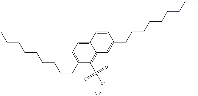 2,7-Dinonyl-1-naphthalenesulfonic acid sodium salt 结构式