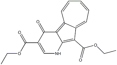 1,4-Dihydro-4-oxoazuleno[2,1-b]pyridine-3,10-dicarboxylic acid diethyl ester 结构式