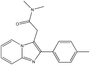 N,N-Dimethyl-2-(4-methylphenyl)imidazo[1,2-a]pyridine-3-acetamide 结构式