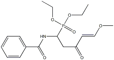 (1-Benzoylamino-3-oxo-5-methoxy-4-pentenyl)phosphonic acid diethyl ester 结构式