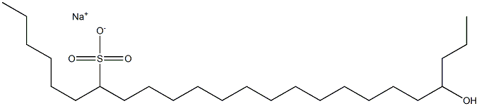 21-Hydroxytetracosane-7-sulfonic acid sodium salt 结构式