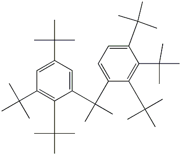 2-(2,3,4-Tri-tert-butylphenyl)-2-(2,3,5-tri-tert-butylphenyl)propane 结构式