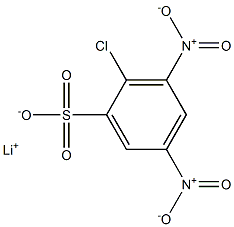 2-Chloro-3,5-dinitrobenzenesulfonic acid lithium salt 结构式