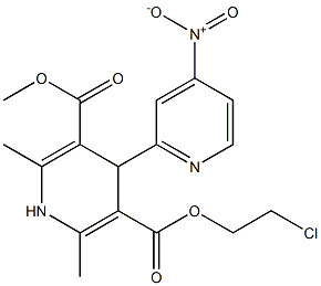 4-(4-Nitropyridin-2-yl)-1,4-dihydro-2,6-dimethylpyridine-3,5-dicarboxylic acid 3-methyl 5-(2-chloroethyl) ester 结构式