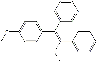 (Z)-1-(4-Methoxyphenyl)-2-phenyl-1-(3-pyridinyl)-1-butene 结构式