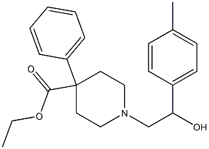 1-[2-Hydroxy-2-(4-methylphenyl)ethyl]-4-phenylpiperidine-4-carboxylic acid ethyl ester 结构式