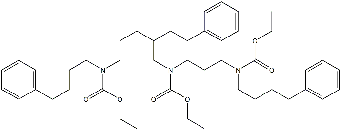 2-[3-[Ethoxycarbonyl(4-phenylbutyl)amino]propyl]-1,3-propanediylbis(4-phenylbutylcarbamic acid)diethyl ester 结构式