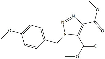 1-(4-Methoxybenzyl)-1H-1,2,3-triazole-4,5-dicarboxylic acid dimethyl ester 结构式