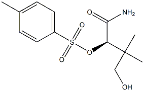 [R,(+)]-4-Hydroxy-3,3-dimethyl-2-p-tolylsulfonyloxybutyramide 结构式