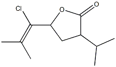 5-(2-Methyl-1-chloro 1-propenyl)dihydro-3-isopropylfuran-2(3H)-one 结构式