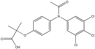 2-[4-(3,4,5-Trichlorophenylacetylamino)phenoxy]-2-methylpropionic acid 结构式