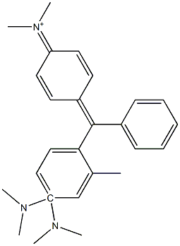 N-[4-[4-(Dimethylamino)-2-methylphenyl[4-(dimethylamino)phenyl]methylene]-2,5-cyclohexadien-1-ylidene]-N-methylmethanaminium 结构式