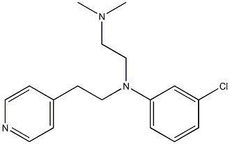 N-(m-Chlorophenyl)-N',N'-dimethyl-N-[2-(4-pyridyl)ethyl]ethylenediamine 结构式