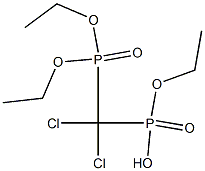 Dichloro(diethoxyphosphinyl)methylphosphonic acid hydrogen ethyl ester 结构式