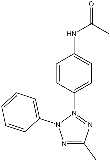 2-Phenyl-3-(p-acetylaminophenyl)-5-methyl-2H-tetrazol-3-ium 结构式