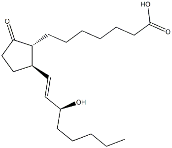 (13E,15S)-9-Oxo-15-hydroxyprosta-13-ene-1-oic acid 结构式