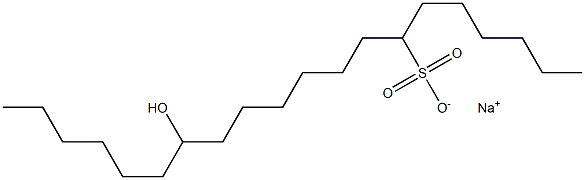 14-Hydroxyicosane-7-sulfonic acid sodium salt 结构式