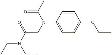 N-(Diethylcarbamoylmethyl)-4'-ethoxyacetanilide 结构式