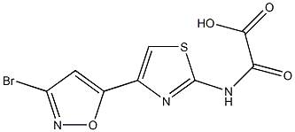 N-[4-[3-Bromo-5-isoxazolyl]-2-thiazolyl]oxamidic acid 结构式