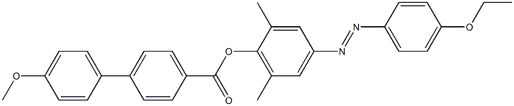 4-(4-Methoxyphenyl)benzoic acid 4-[(4-ethoxyphenyl)azo]-2,6-dimethylphenyl ester 结构式