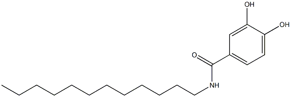 N-Dodecyl-3,4-dihydroxybenzamide 结构式