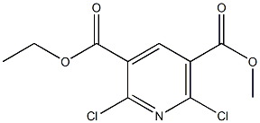 2,6-Dichloropyridine-3,5-dicarboxylic acid 3-ethyl 5-methyl ester 结构式