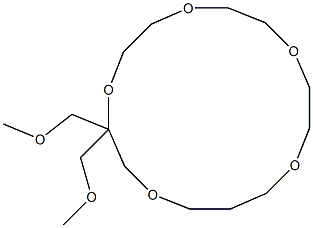 3,3-Di(methoxymethyl)-1,4,7,10,13-pentaoxacyclohexadecane 结构式