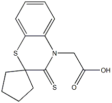 3-Thioxospiro[4H-1,4-benzothiazine-2(3H),1'-cyclopentane]-4-acetic acid 结构式