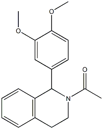 1-(3,4-Dimethoxyphenyl)-2-acetyl-1,2,3,4-tetrahydroisoquinoline 结构式