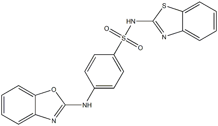 4-[(Benzoxazol-2-yl)amino]-N-(benzothiazol-2-yl)benzenesulfonamide 结构式
