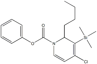4-Chloro-1,2-dihydro-2-butyl-3-(trimethylsilyl)pyridine-1-carboxylic acid phenyl ester 结构式